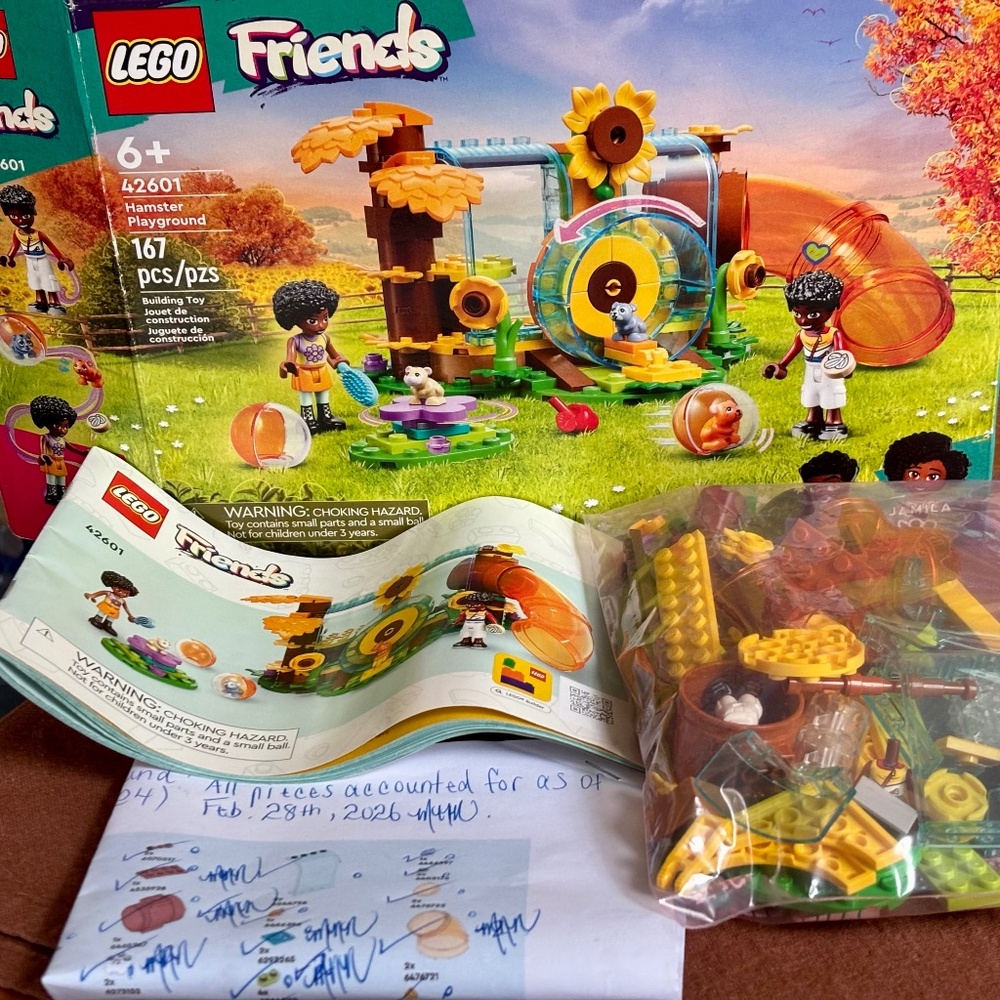 LEGO Friends "Hamster Playground" 42601 Pre-assembled. INCL. EVERYTHING.